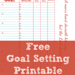 Free Goal Setting Printable