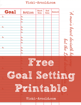 Free Goal Setting Printable Worksheet