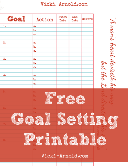 Free Goal Setting Printable