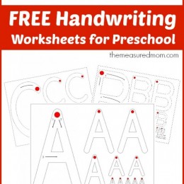 Free Handwriting Worksheets for Preschool