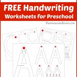 Free Handwriting Worksheets for Preschool