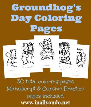 Groundhog Day: Free Coloring Pages