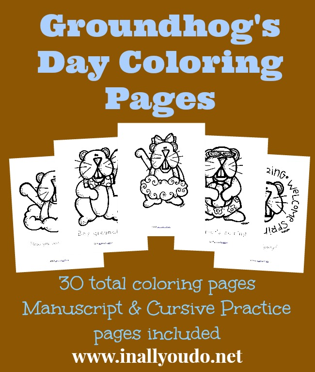 Groundhog Day Coloring Pages