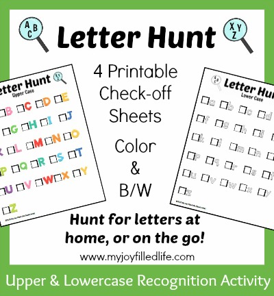 Letter Hunt Printables