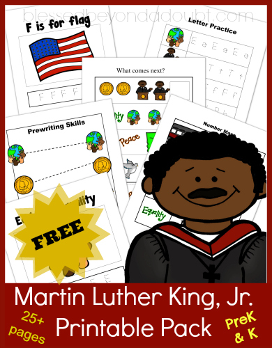 Martin Luther King Jr Printables for PreK and K