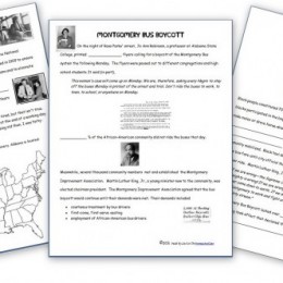 Rosa Parks and Montgomery Bus Boycott Printables