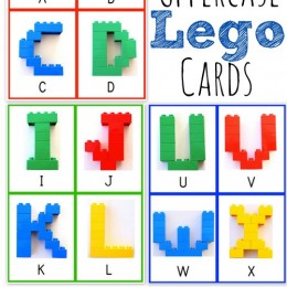 Uppercase Alphabet Lego Cards