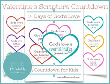 Valentine Scripture Countdown Printable