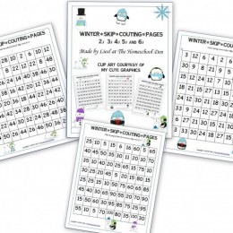 Winter Skip Counting Worksheets