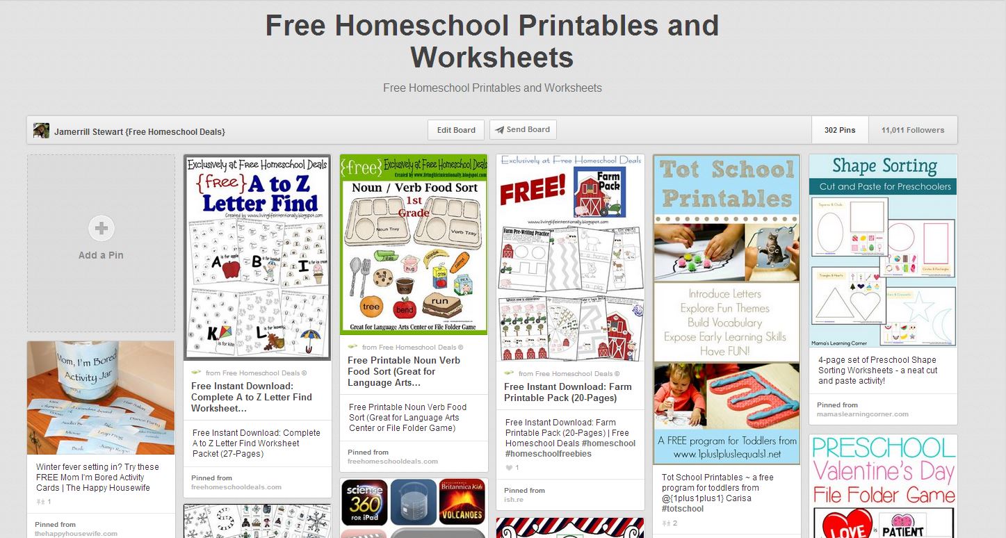 Free Homeschool Printables and Worksheets