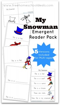 Snowman Emergent Reader Pack