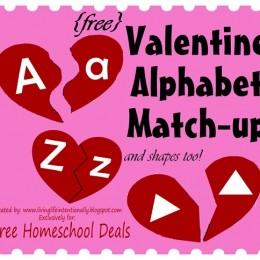 Free Valentine Alphabet Match-Up Printables Download