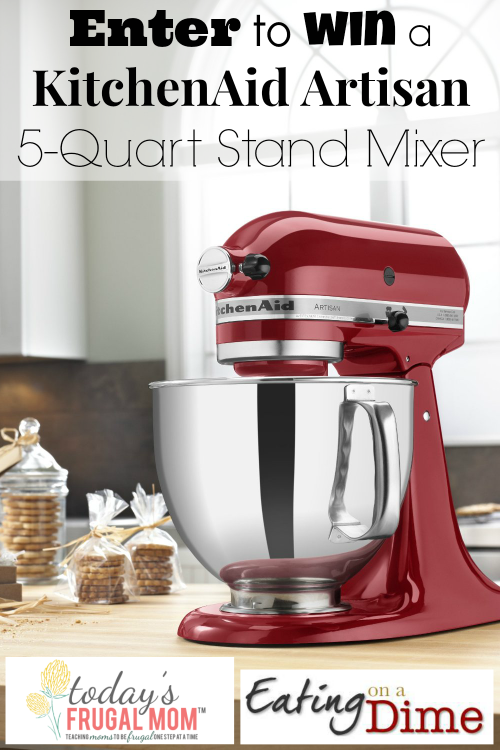 Giveaway 5 Quart KitchenAid Artisan Mixer Valued at 349.99!