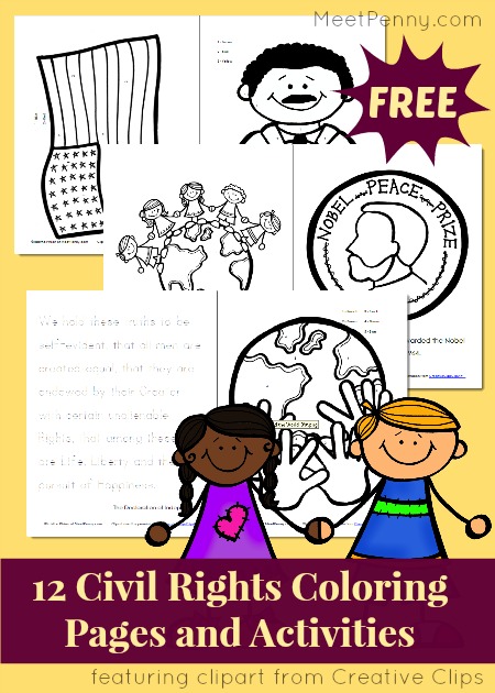 Civil Rights Coloring and Activity Pages