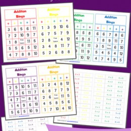 Addition Bingo