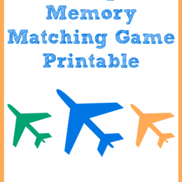 Airplane Memory Matching Game Printable