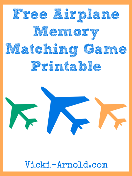 Airplane Memory Matching Game Printable