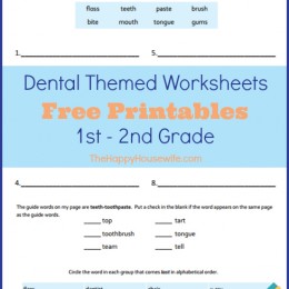 Dental Themed Worksheets