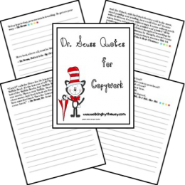 Dr. Seuss Quotes for Copywork