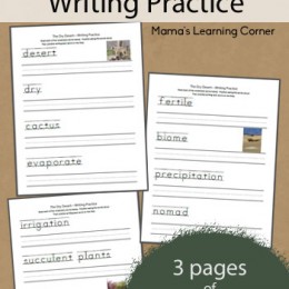 Dry Desert Writing Practice
