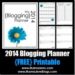 Free 2014 Blogging Planner