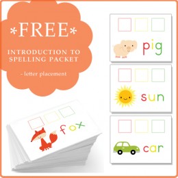 Free Introduction to Spelling Packet