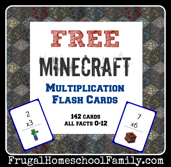 Minecraft Multiplication Flash Cards Free Minecraft Multiplication Flash Cards Free