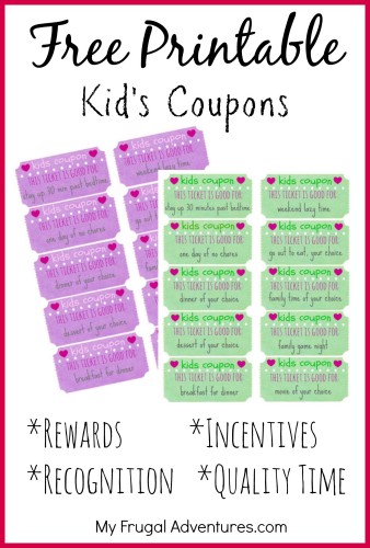 Free Printable Play Tickets For Kids Recompenses Pour Enfants 