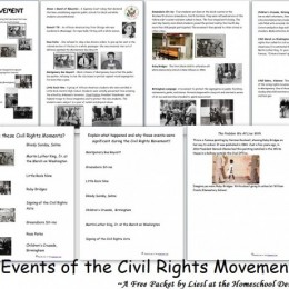 Key Events of the Civil Rights Movement Printables