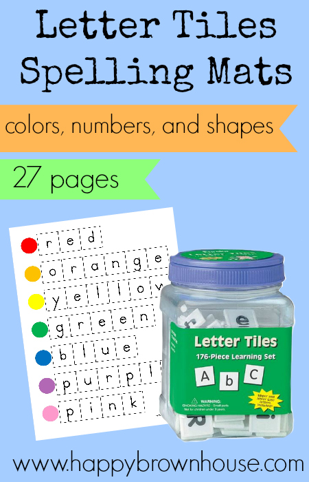 Letter Tiles Spelling Mat Printable