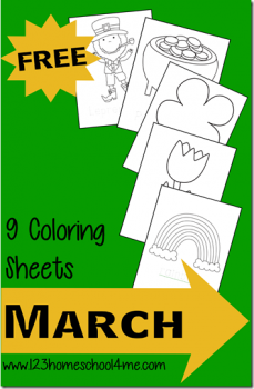 March Coloring Sheets - Free!