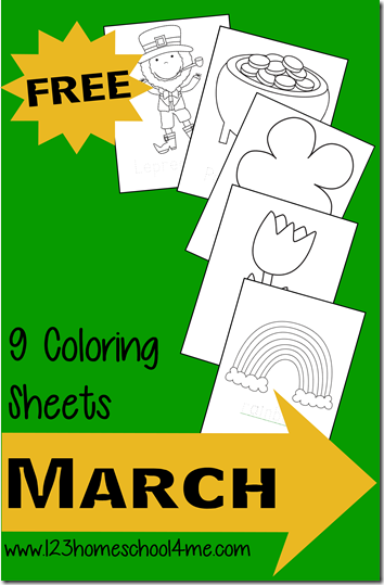 March Coloring Sheets