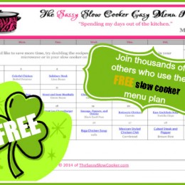 March Slow Cooker Menu Plan