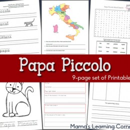 Papa Piccolo Printables for K-First Grades