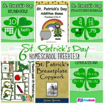 6 St. Patrick's Day Homeschool Freebies on Currclick!