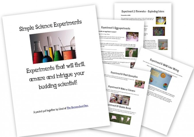 Simple Science Experiments Printables