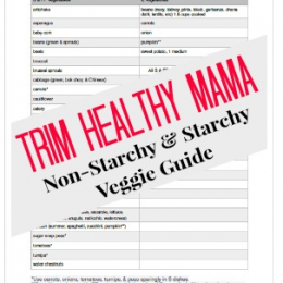 Trim Healthy Mama Vegetable Guide