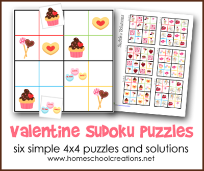 Valentine Sudoku Puzzles