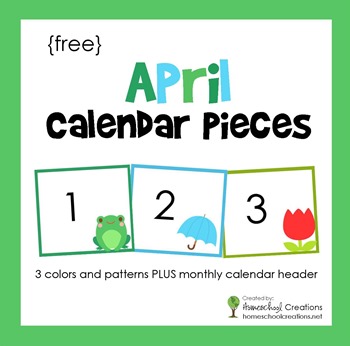 April Calendar Pieces