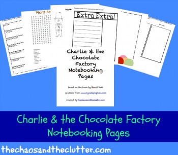 Charlie and the Chocolate Factory Notebooking Pages