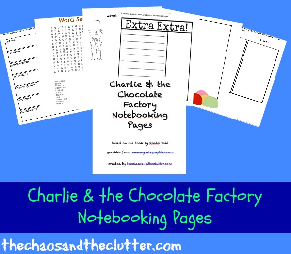 Charlie and the Chocolate Factory Notebooking Pages