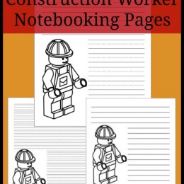 Construction Worker LEGO Notebooking Pages