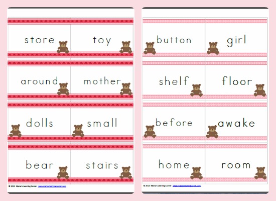 Corduroy Vocabulary Cards