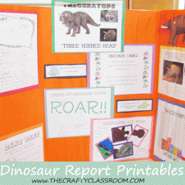 Dinosaur Report Printables