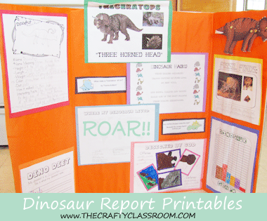 Dinosaur Report Printables