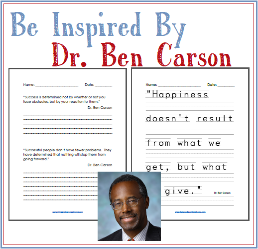 Dr. Ben Carson Copywork