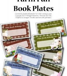 Farm Fun Book Plates