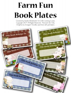 Farm Fun Book Plates