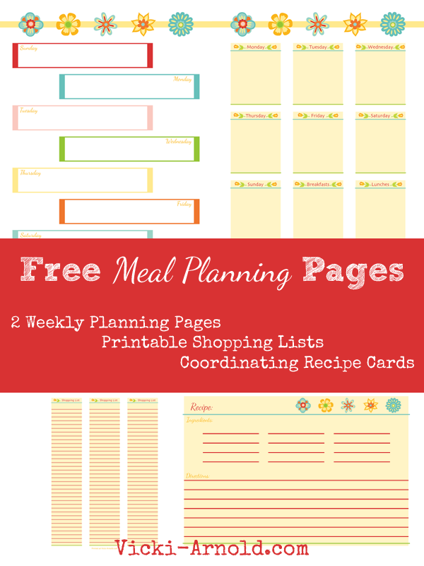 Free Meal Planning Pages