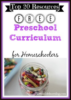Free Homeschool Preschool Curriculum: 20 Ideas